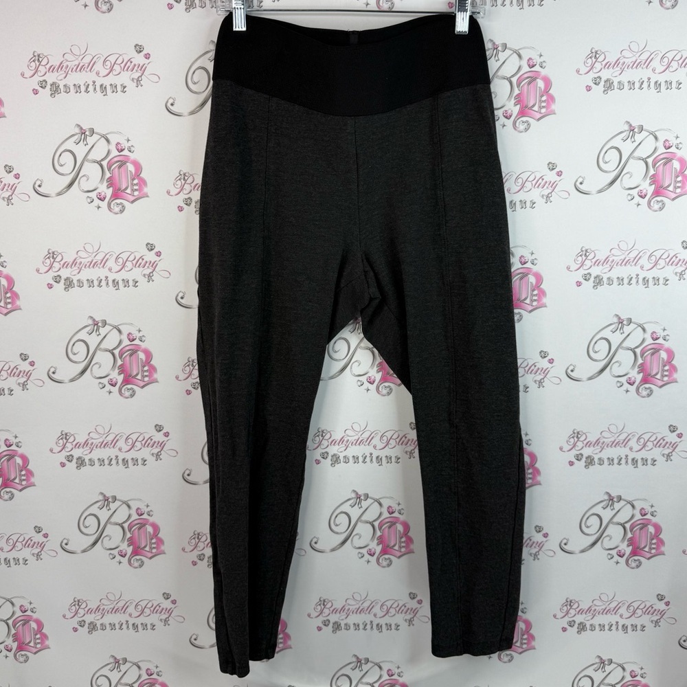 Peter Nygard Slims leggings pants charcoal black stretchy Dark Gray Leggings